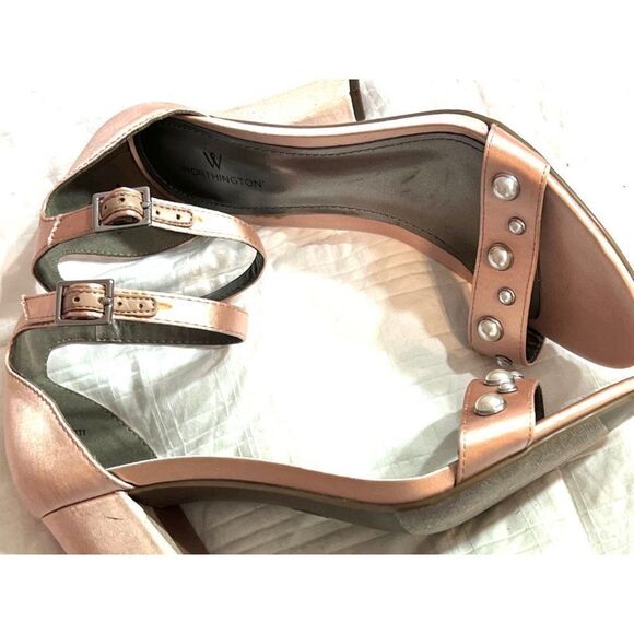 Worthington Dusty Rose Size 7 Heels with Faux Pearls NWOT - Picture 9 of 12
